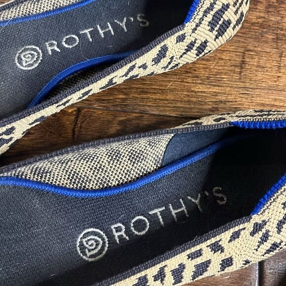 Rothy’s The Point Leopard Slip On Animal Print Cheetah Flats Retired, size 8.5 - Picture 8 of 9